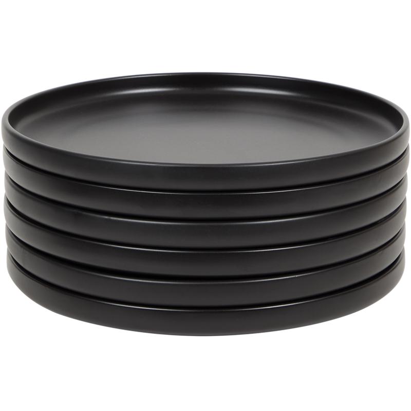 Dinner set - matte black - sinner plates stacked