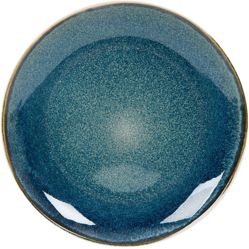 Paksos dinner set – blue/white – top view of side plate