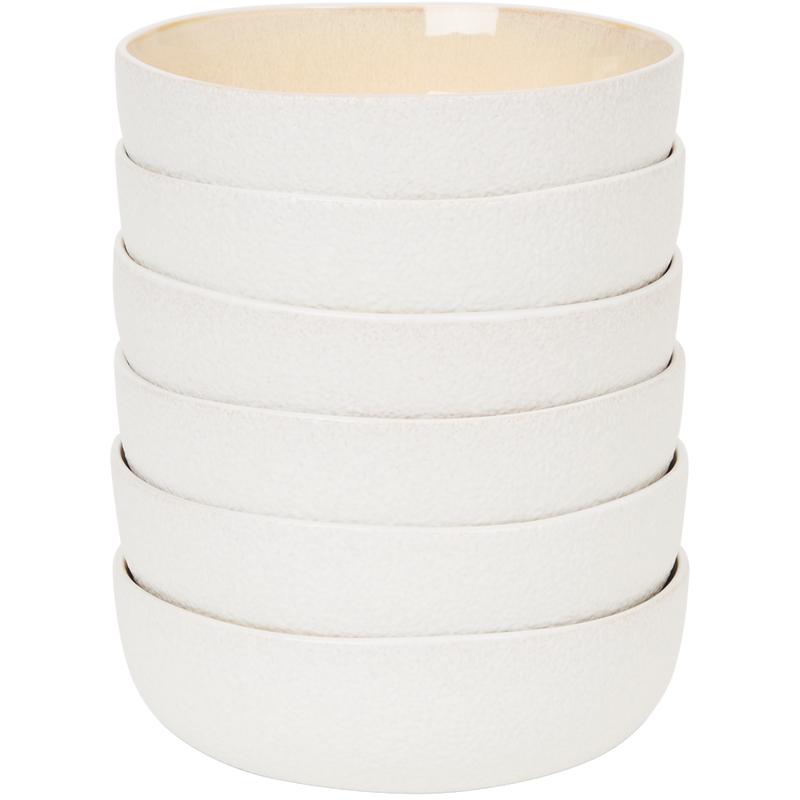 18-piece dinner set Paksos in sand/white - bowls