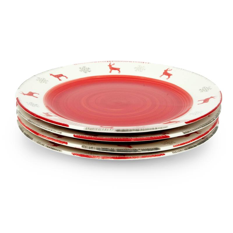 Plate set - Reindeer - plates stacked