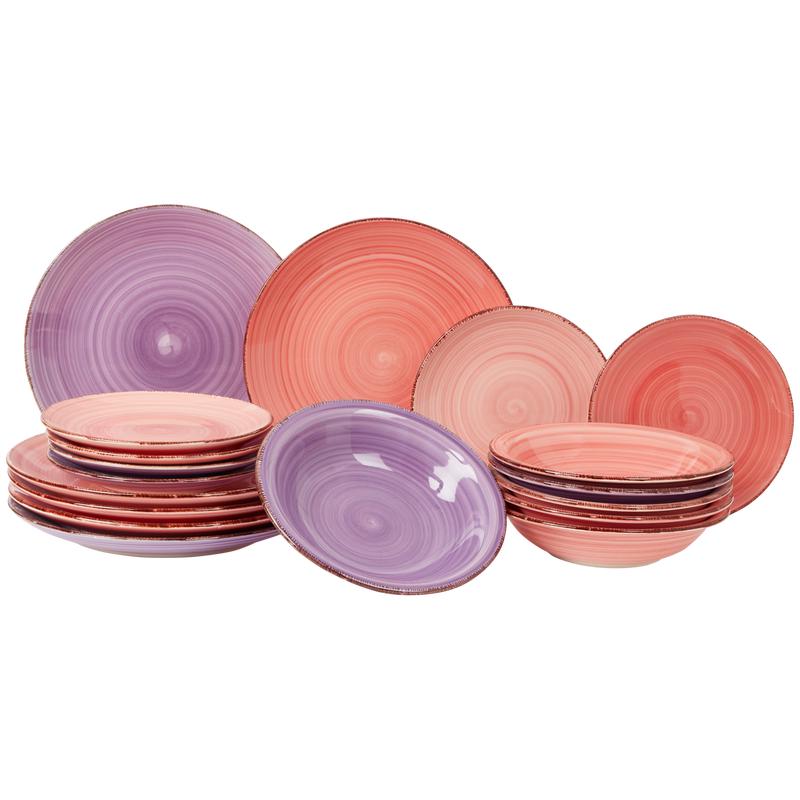 Service de vaisselle 150 pièces en or rose, assiette en plastique