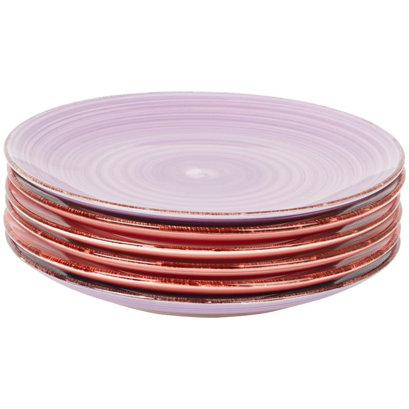 Service de vaisselle 150 pièces en or rose, assiette en plastique