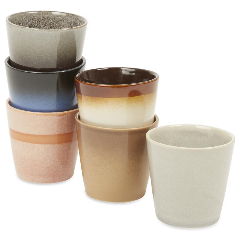 Mug and bowl set Terre different colors of small mugs next to each other
