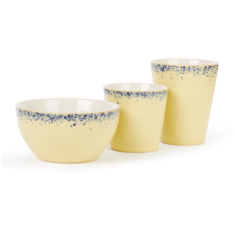 18-piece Fire cup and bowl set - yellow set