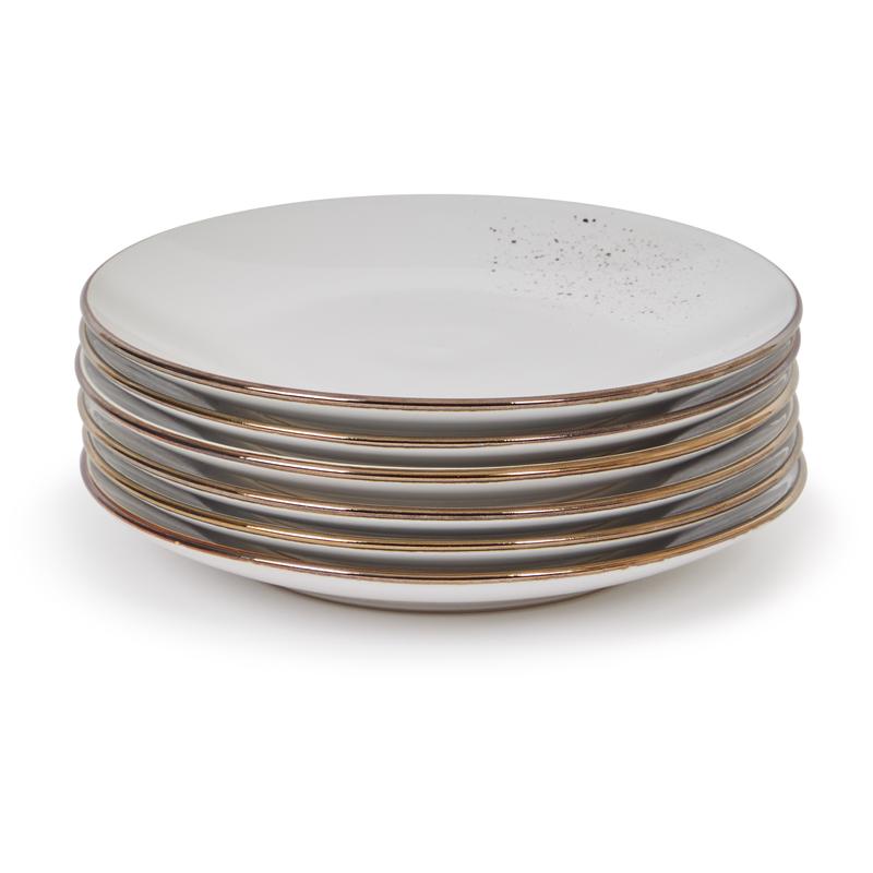 Plate set Siena - stack of breakfast plates