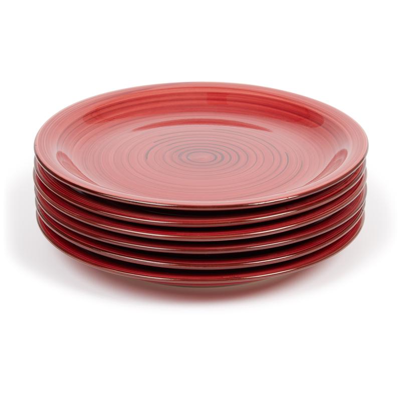 Rimini plate set, dinner plates stacked
