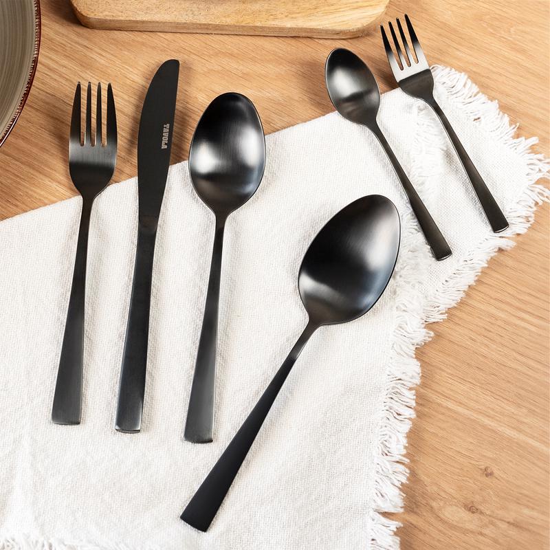 Cutlery set - arranged on table