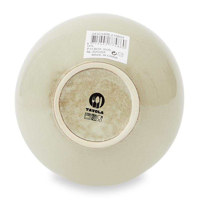 Earthenware tableware set - stone grey back