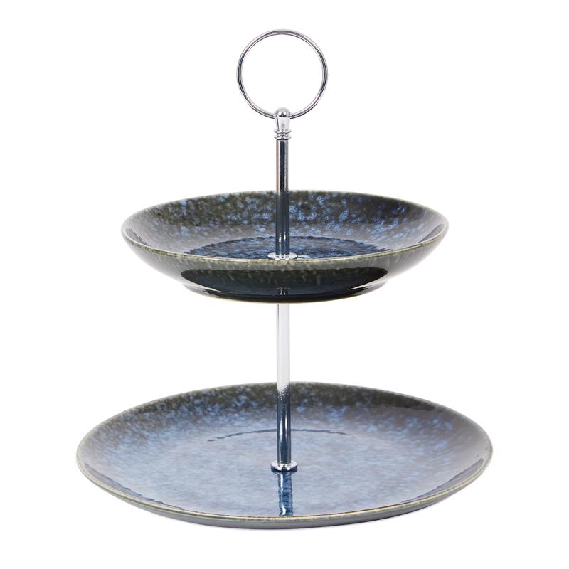 Tea set - Blue - Cake stand