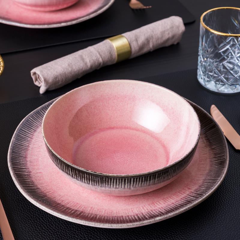 Handmade tableware - on table