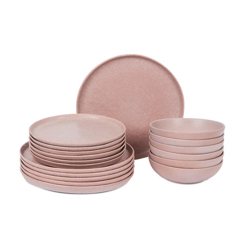 18-delige dinnerset - pastel roze complete set