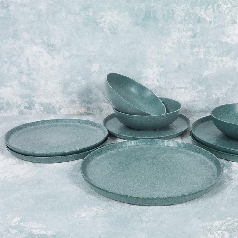 18-delige dinnerset - pastel groen sfeerfoto veraf