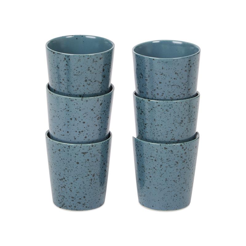 Speckle mugs stacked