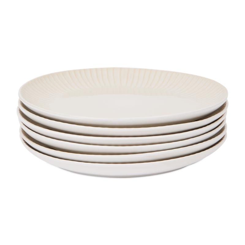 Shiny dinner set – beige – stacked side plates