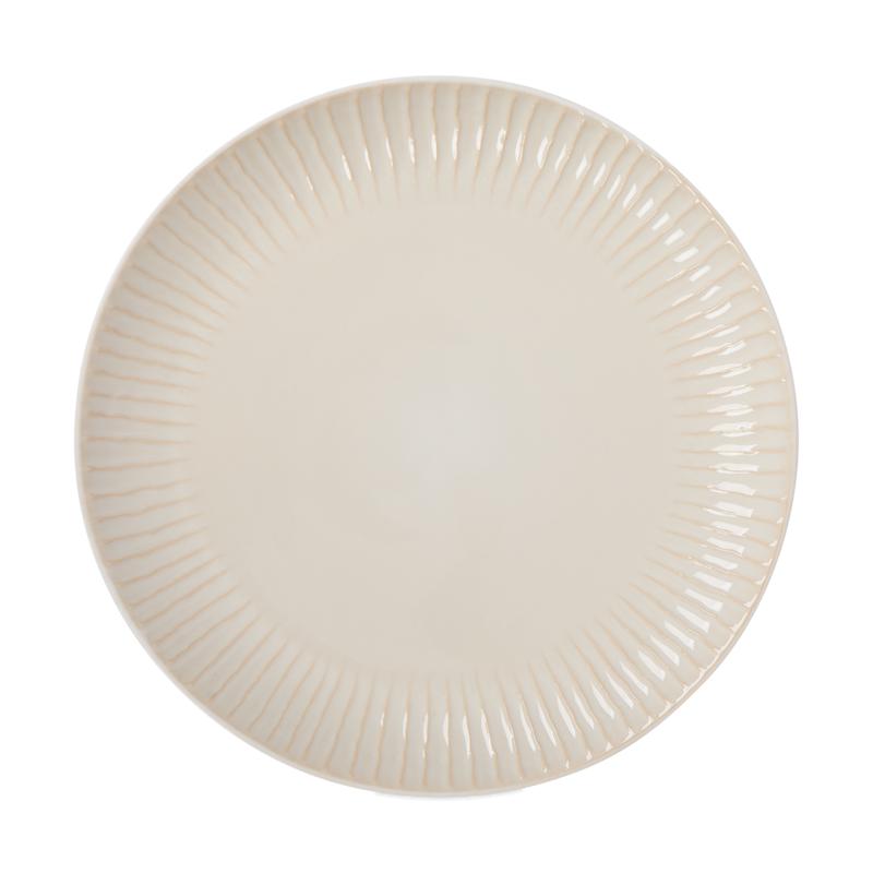 Shiny dinner set – beige – side plate from top