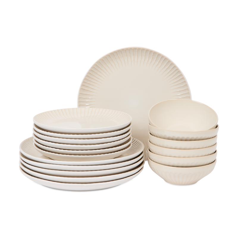 Shiny dinner set – beige – complete set