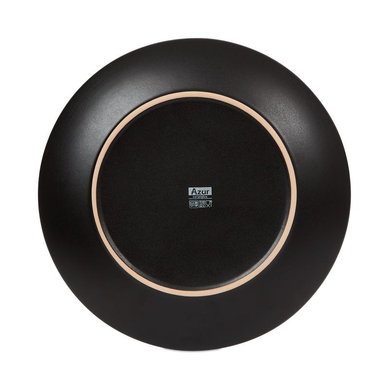 Speckled plate set - Black with snowflake plate bottom