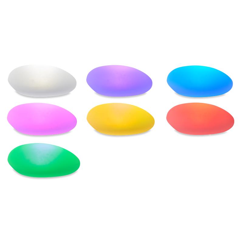 8 couleurs de LED de la pierre lumineuse solaire