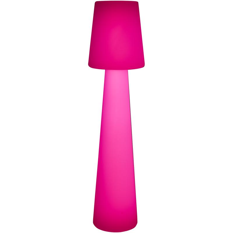 XXL design floor lamp - pink light