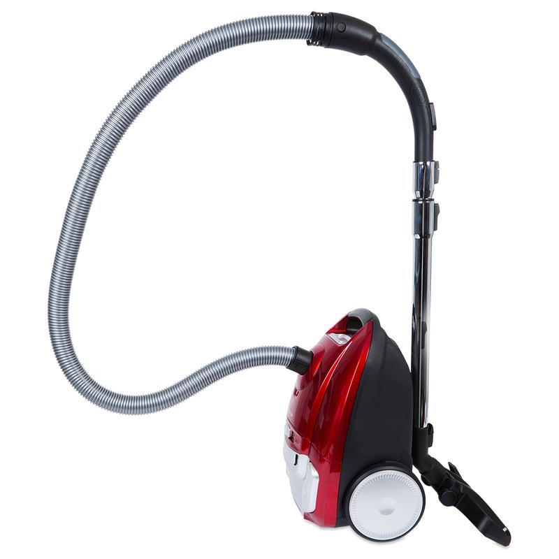 Aspirateur avec sac rouge et noir