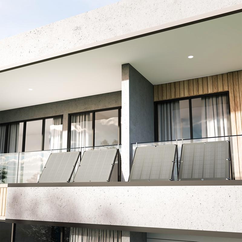 Panneaux solaires sur un balcon