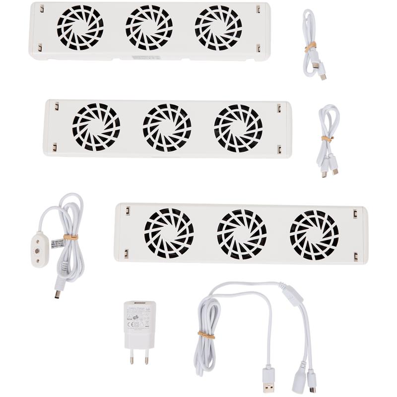 Radiator fan set - 3-piece - fans, cables, and plugs