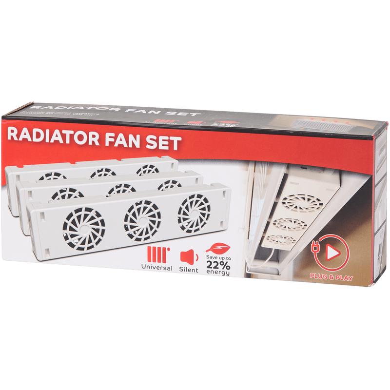 Radiator fan set - 3-piece - cables - in packaging