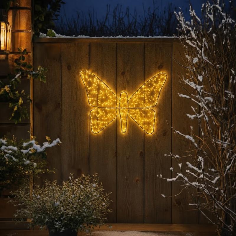 XL vlinder met kerstverlichting - voor buiten