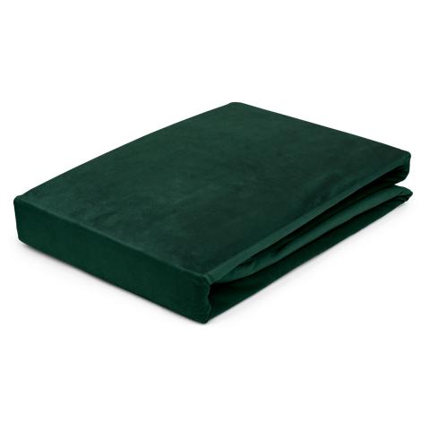 Groen dekbedovertrek velvet 140 x 200 opgevouwen