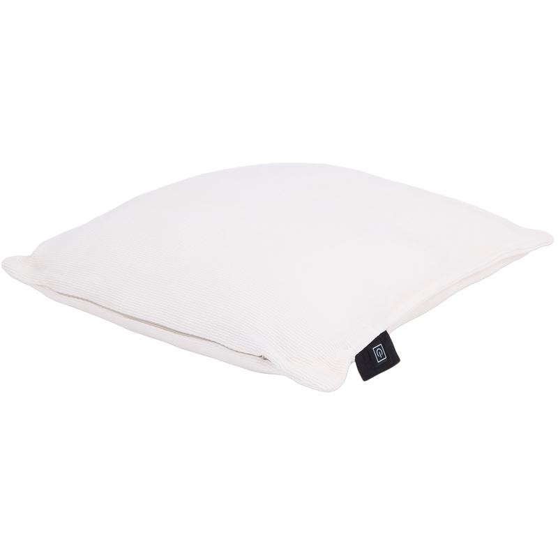 Chenille heated cushion - cream white