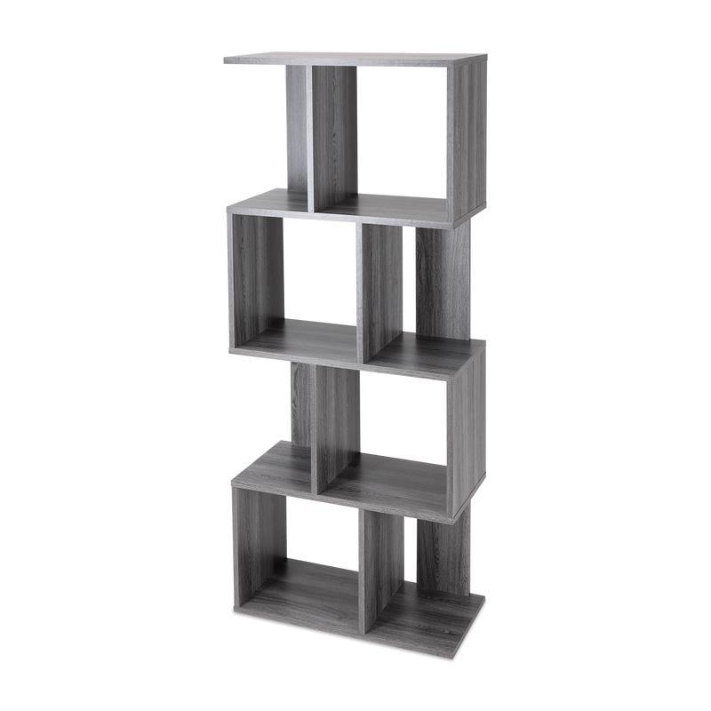 Decorative grey shelving unit