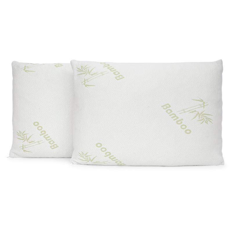 Bamboo pillows side by side