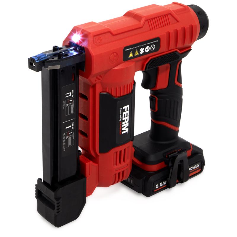 Ferm AX-Power staple and nail gun with led light