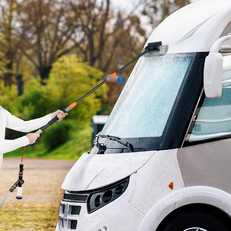 FERM telescopic wash brush - in use on camper