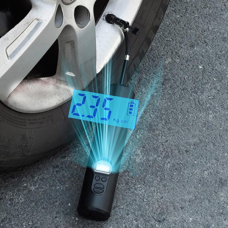 Cordless air compressor with LCD screen