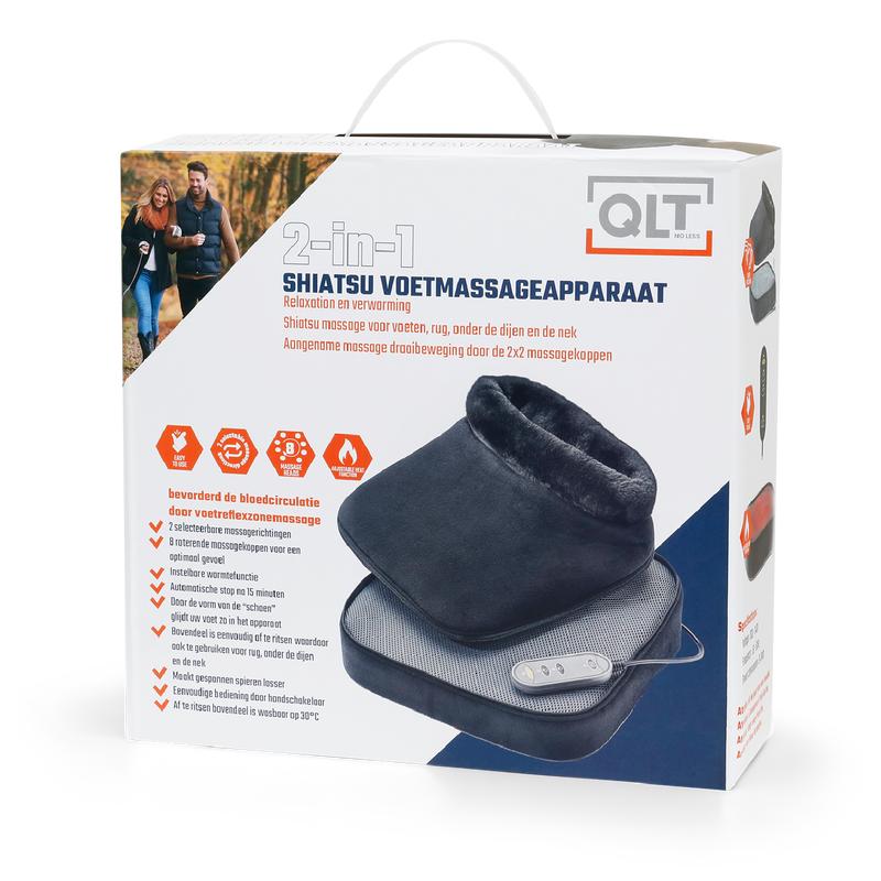 Packaging in which the 2-in-1 shiatsu foot massager comes
