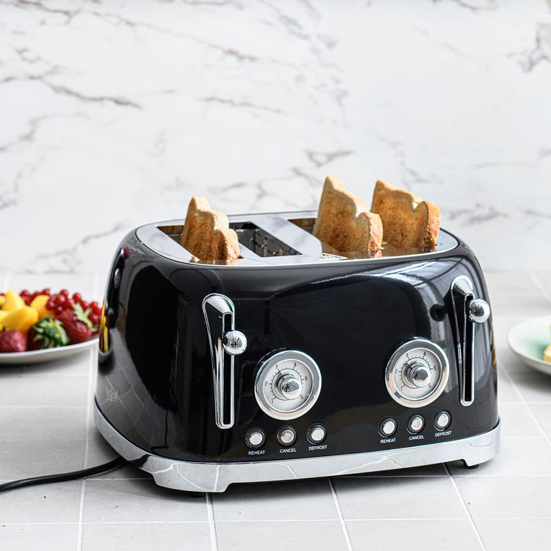 Double toaster with toast
