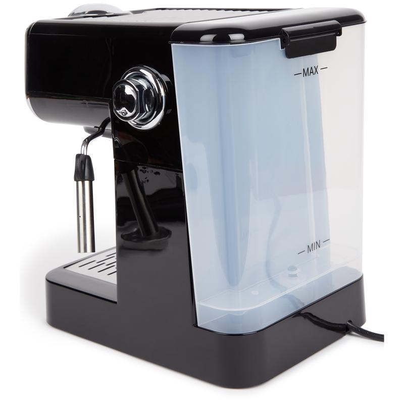 Espressomachine met retrolook water dispenser