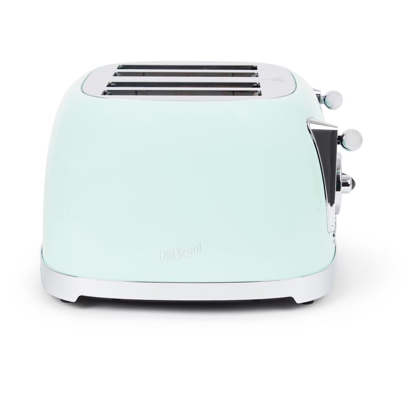 Double toaster with retro look - side view