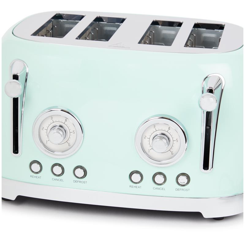 Double toaster with retro look - front view