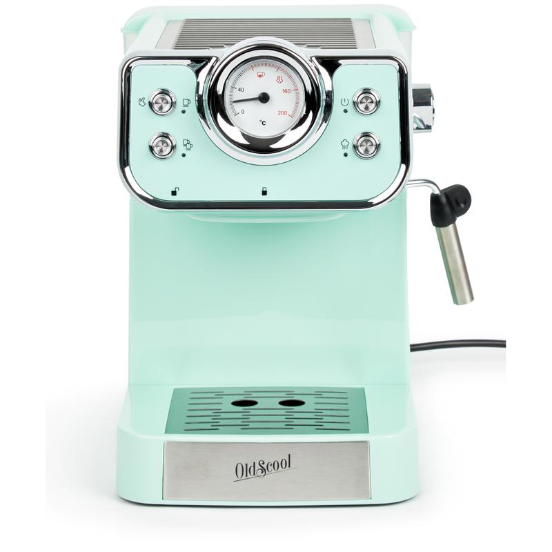 Espressomachine met retrolook - mintgroen