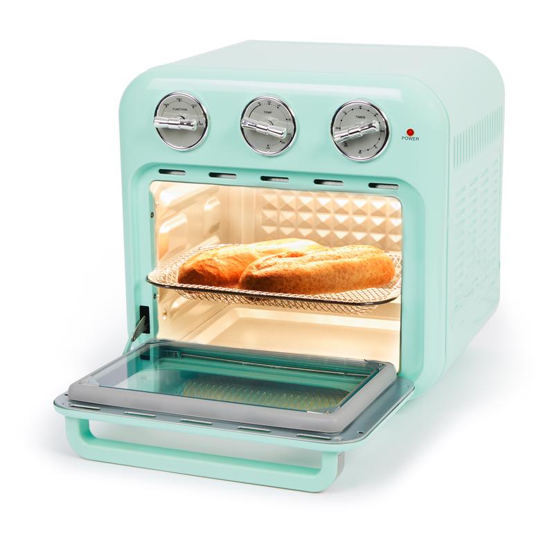 Compact oven with retro look - mint green