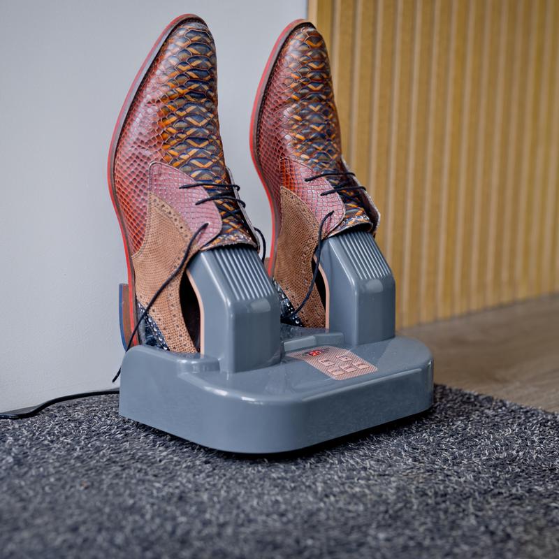 Electric shoe dryer with shoes