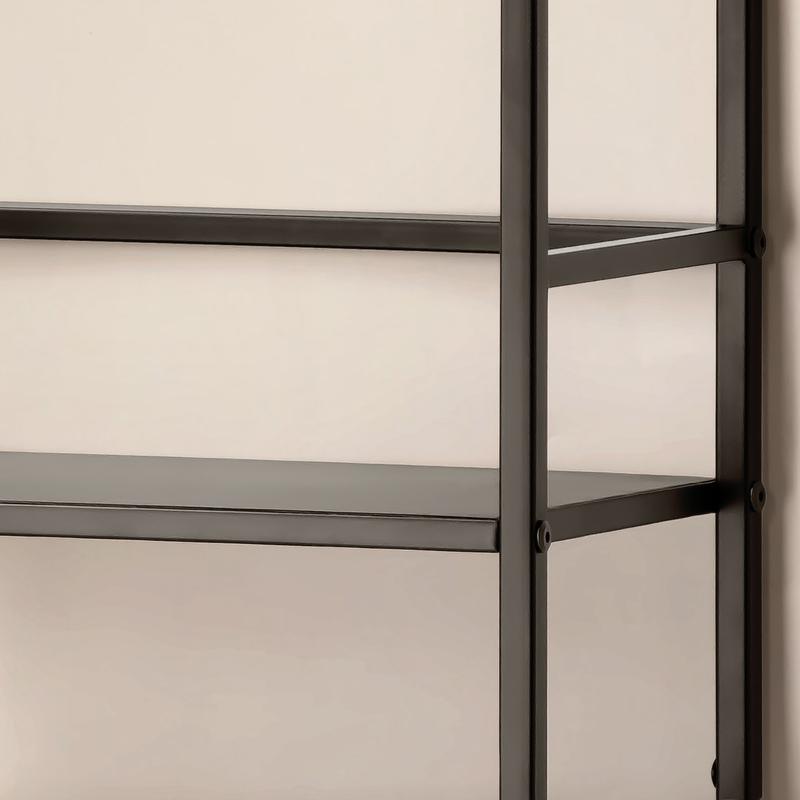 Wine cabinet with wine glass holders - close-up of shelf