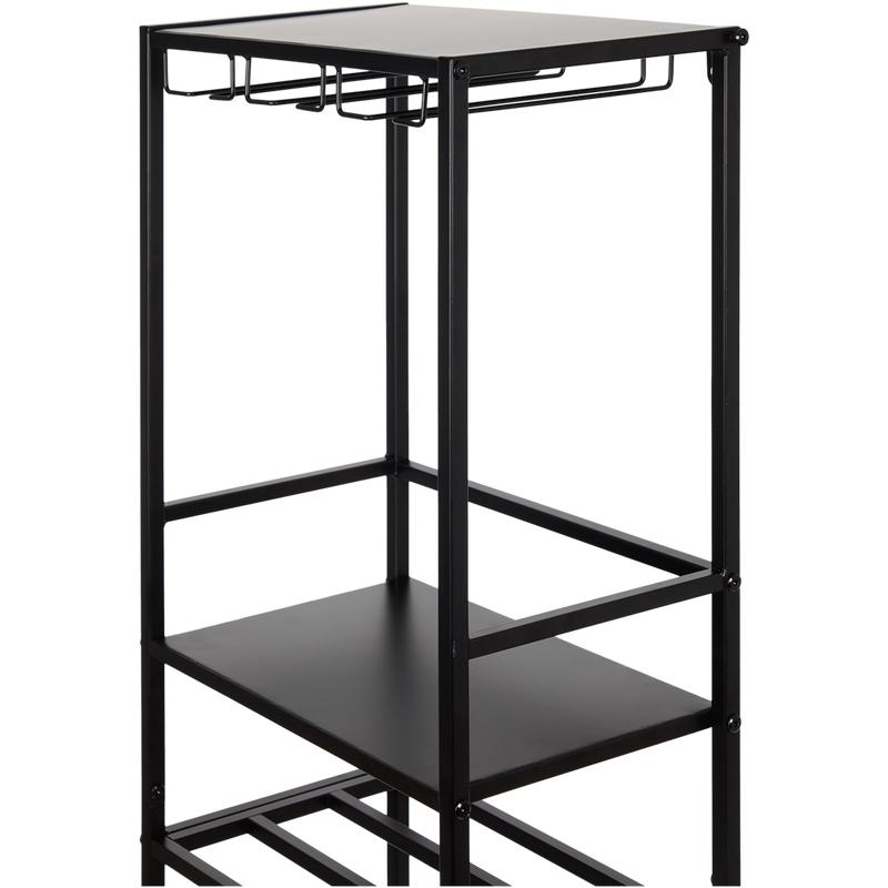 Wine cabinet with wine glass holders - close-up