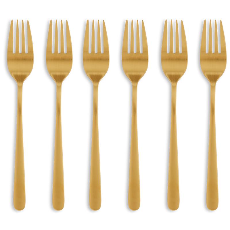 24-delige bestekset (6 pers) goudkleurig Gero vorken