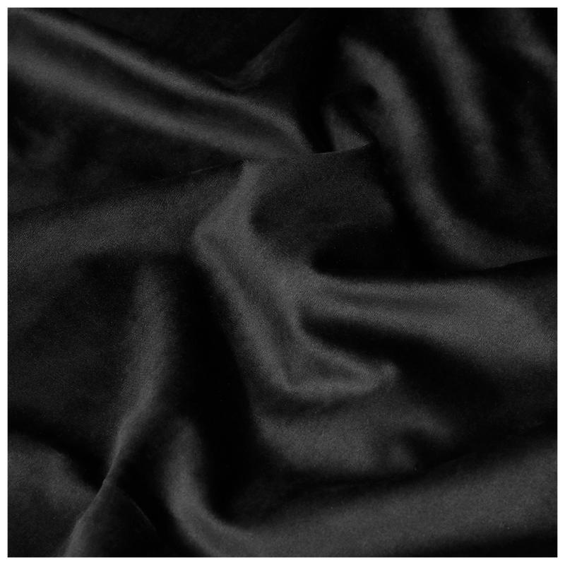 Texture du rideau à œillets en velours noir