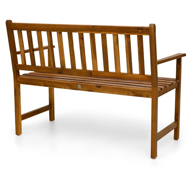 Back garden bench made of Acacia wood