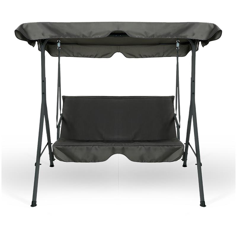 Swing seat with canopy seen from the front
