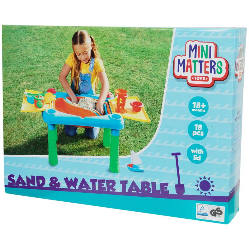 Packaging of the Mini Matters sand and water table